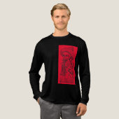 Calavera in Red Tri-Blend Shirt (Volle Vorderseite)