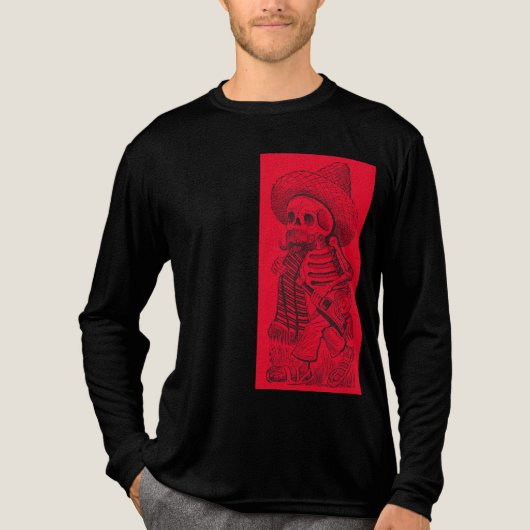 Calavera in Red Tri-Blend Shirt (Vorderseite)