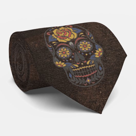 Calavera Krawatte – Rustikales Erbe (Gerollt)