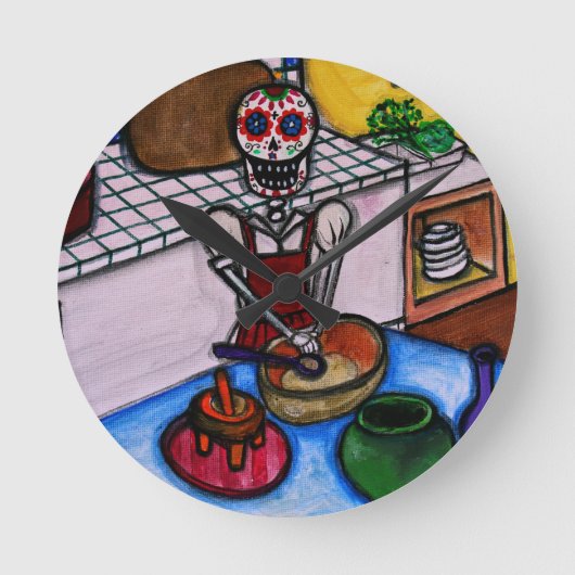 CALAVERA LA COCINERA LA JEFA RUNDE WANDUHR (Vorderseite)