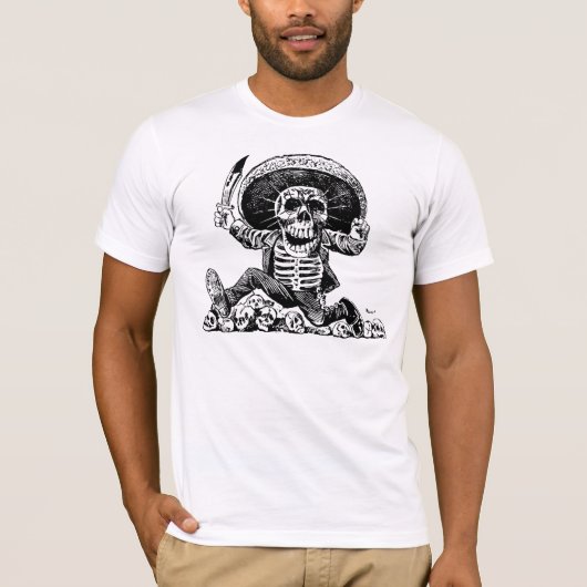 Calavera Oaxaqueña (Mittelbild) durch José Posada T-Shirt (Vorderseite)