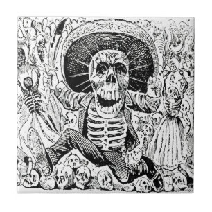 Calavera Oaxaqueña von José Guadalupe Posada 1903 Fliese