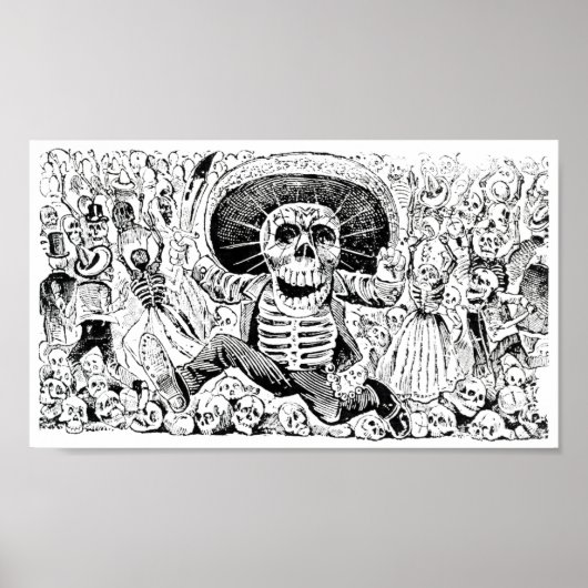 Calavera Oaxaqueña von José Guadalupe Posada 1903 Poster (Vorne)