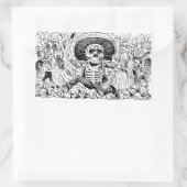 Calavera Oaxaqueña von José Guadalupe Posada 1903 Rechteckiger Aufkleber (Tasche)