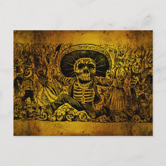 Calavera Oaxaqueña von José Guadalupe Posada Postkarte (Vorderseite)