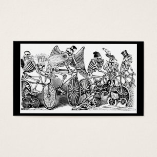 Calavera Radfahrer circa spätem 1800's Mexiko