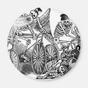 Calavera Radfahrer circa spätem 1800's Mexiko Magnet