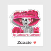 Calavera Red Dia De Los Muertos Aufkleber (Blatt)