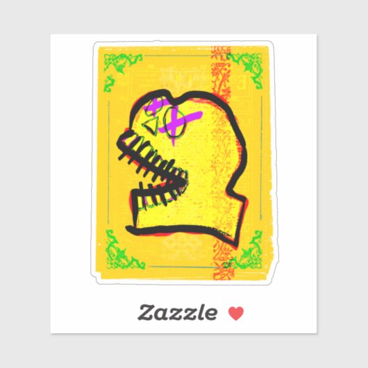 Calavera Skull Day of the Dead NFT Art Aufkleber (Blatt)