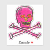 Calavera Skull Dia de los Muertos NFT Art Aufkleber (Blatt)