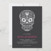 Calavera Skull Dia de los Muertos Party Einladung (Vorderseite)