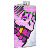 Calavera Skull Geek NFT Art Pink Lila Flachmann (Rechts)