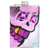Calavera Skull Geek NFT Art Pink Lila Flachmann (Vorderseite)