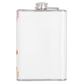 Calavera Skull Geek NFT Art White Orange Blue Eye Flachmann (Rückseite)