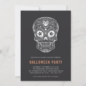 Calavera Skull Halloween-Party Einladung (Vorderseite)