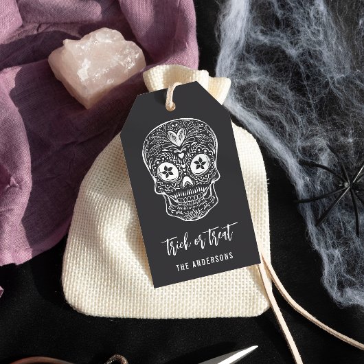 Calavera Skull Personalisiert Halloween Geschenkanhänger
