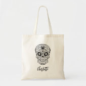 Calavera Skull Personalisiert Halloween Tragetasche (Vorne)