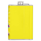 Calavera Skull pgeek NFT Art Yellow Green Flachmann (Rückseite)