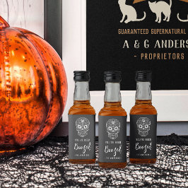 Calavera Skull Sie wurden zu Halloween gebootet Alkoholflaschenetikett