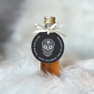 Calavera Skull Sie wurden zu Halloween gebootet Geschenkanhänger