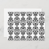 Calavera sugar skull candy_floral mexican calavera postkarte (Vorne/Hinten)