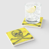 Calavera Sugar Skull Day of the Dead Steinuntersetzer (Seitenansicht)