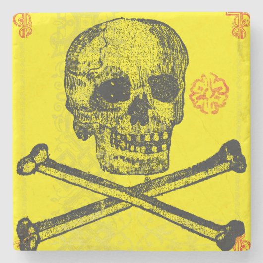 Calavera Sugar Skull Day of the Dead Steinuntersetzer (Vorderseite)
