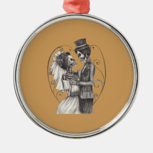 Calavera Tag der Zeichnend Toten Bräutigam Ornament Aus Metall