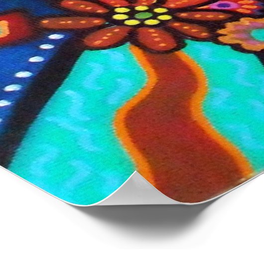 Calavera Virgen Guadalupe Poster (Ecke)