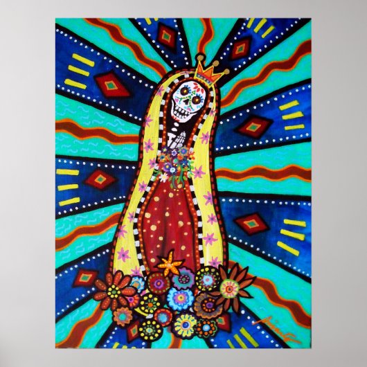Calavera Virgen Guadalupe Poster (Vorne)