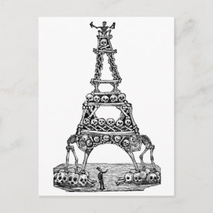 Calavera vom Eiffelturm c. Ende der 1800er Jahre Postkarte