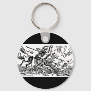 "Calavera von Don Quichote" circa frühem 1900's Schlüsselanhänger