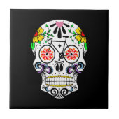 Calavera - Zuckerschädel-Fahrrad Fliese (Vorderseite)