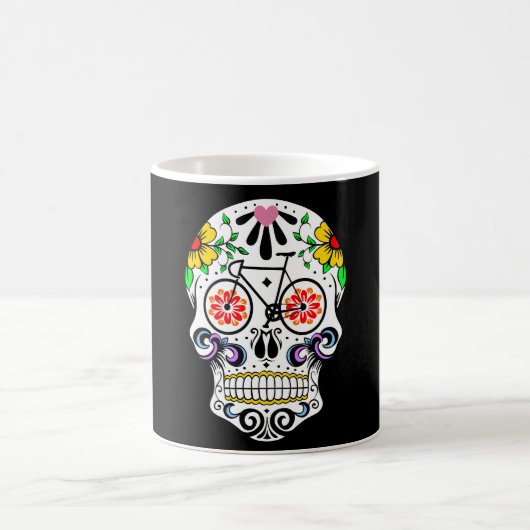 Calavera - Zuckerschädel-Fahrrad Kaffeetasse (Mittel)