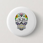 Calavera - Zuckerschädel-Kreuzer-Fahrrad Button (Vorderseite)