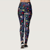 Calaveras Cats Day of the Dead Pop Leggings (Rückseite)