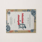 Calaveras (Gay) Einladung zur Hochzeit (Farbe 4) Puzzle (Horizontal)