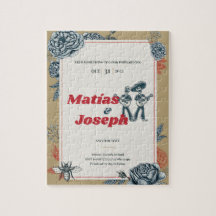 Calaveras (Gay) Einladung zur Hochzeit (Farbe 4)