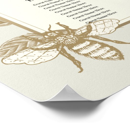 Calaveras (Lesbisch) Hochzeitsstichtabelle Poster (Ecke)