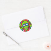 Calaveras Sugar Skulls Runder Aufkleber (Umschlag)