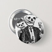 Calaveras von Guadalajara, Mexiko Button (Vorne & Hinten)