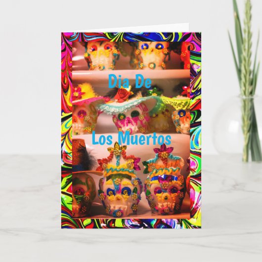 Calaveritas de Azucar, 5" x 7" Grußkarte Karte (Vorderseite)