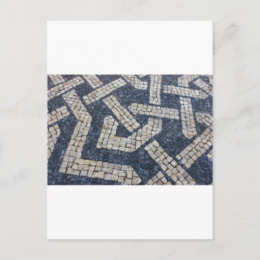 Calcada Portuguesa, portugiesischer Bürgersteig Postkarte (Vorderseite)