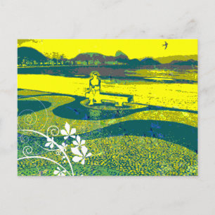 Calçadão de Copa e Pão-de-Açúcar aos fundos Postkarte