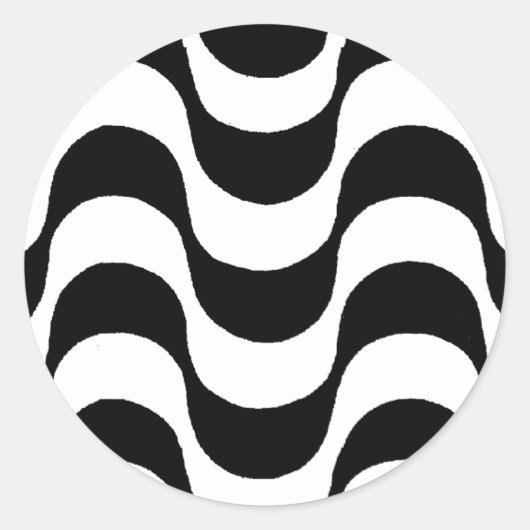 Calçadão de Copacabana Rio de Janeiro Brasil Runder Aufkleber (Vorderseite)