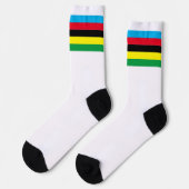 Calcetines campeón del mundo Mads Pedersen Socken (Linkes Detail)