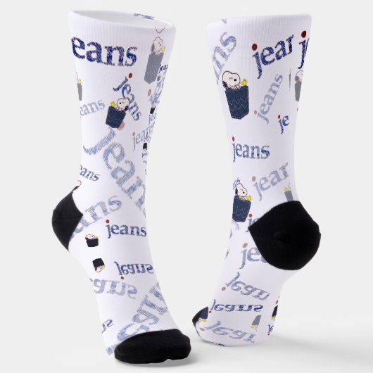 Calcetines de estampado integral con azul jeans socken (Gewinkelt)