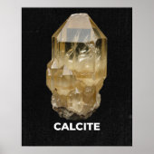 Calcite Crystal Gemstone Poster (Vorne)