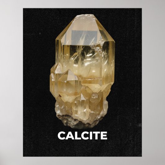 Calcite Crystal Gemstone Poster (Vorne)
