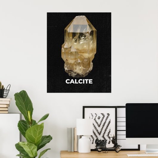 Calcite Crystal Gemstone Poster (Heimbüro)